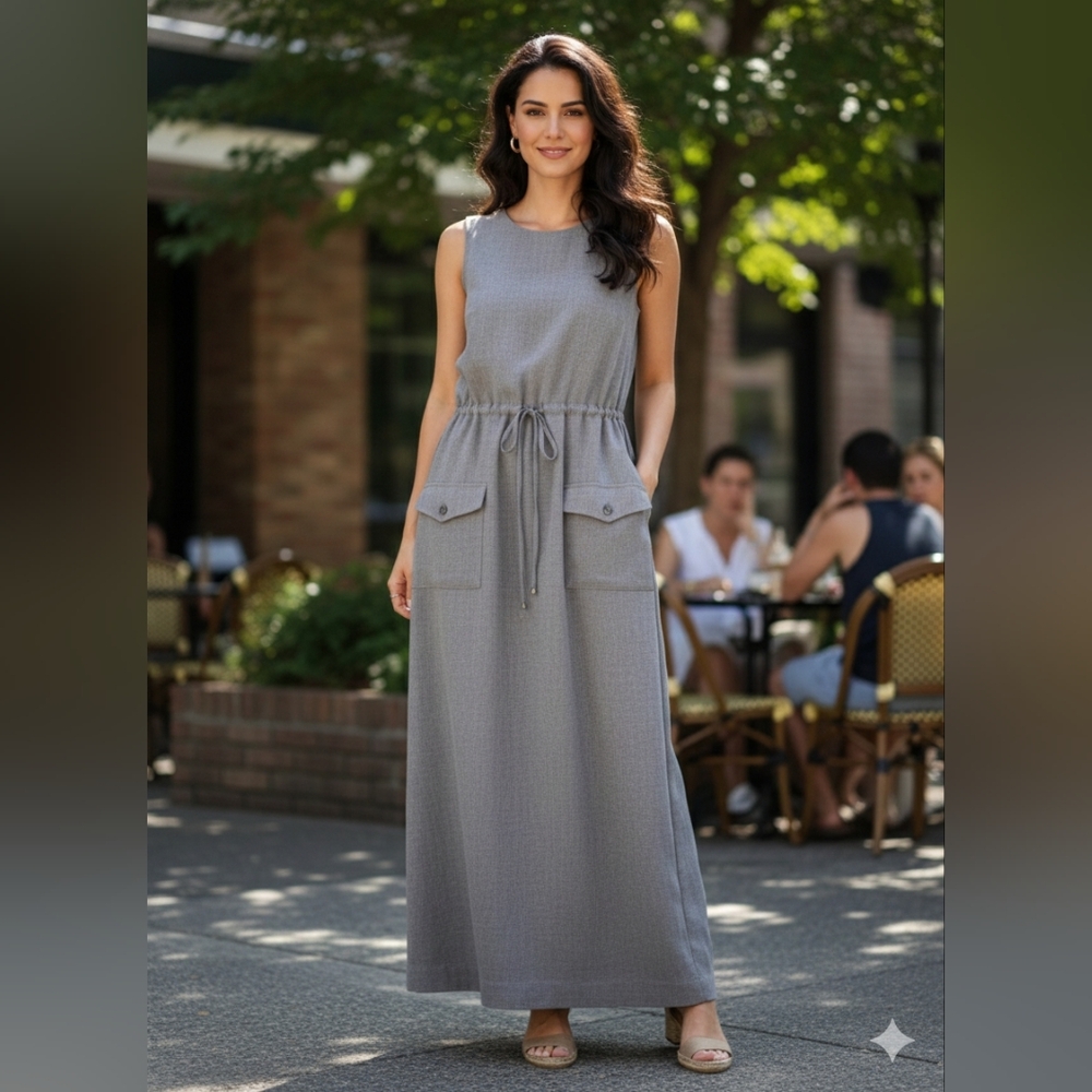 Chic Gray Maxi Dress